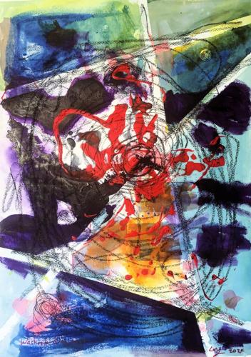 Washington-Chaos-January-202025.-What-the-H-were-they-thinking-Acrylic-on-watercolour-paper.-22x30