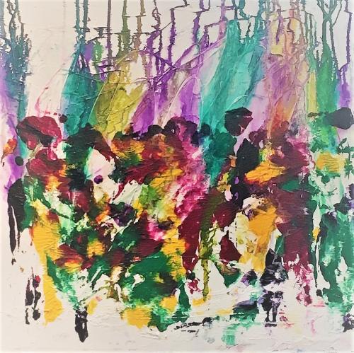 Mardigras acrylic on canvas 24 x 24