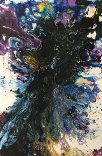 Conversations with God acrylic on Canvas 22 x 30