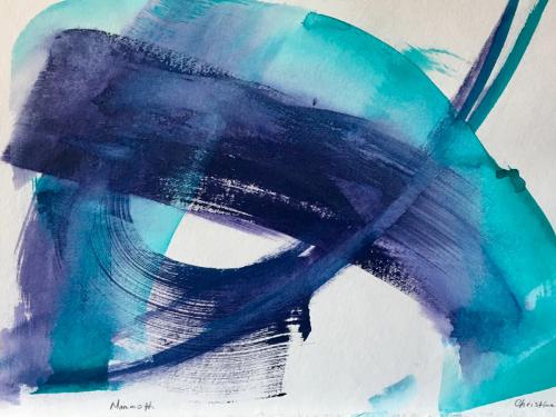 Mammoth Acrylic on watercolour paper 12 x 18