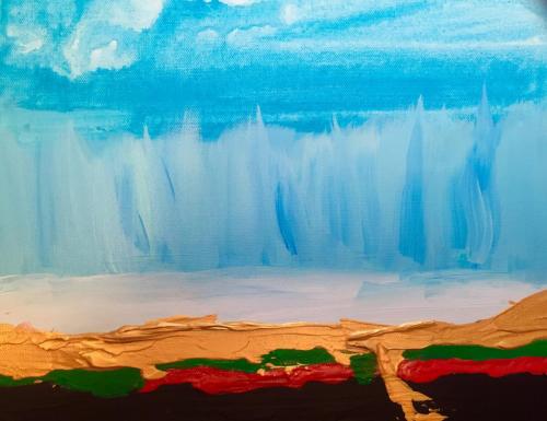 Blueskies acrylic on canvas 11 x 14