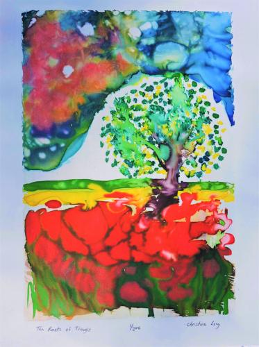 The Roots of Thought silkscreen monoprint