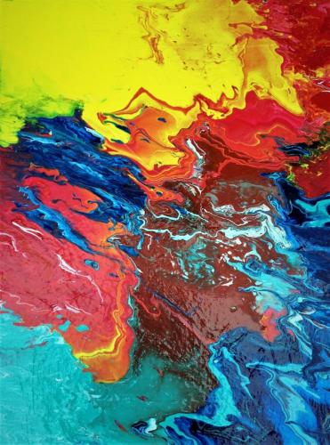 The Shield acrylic on canvas 20 x 26 framed