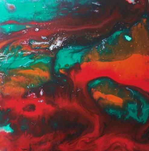 Mantle 12 x 12 acrylic on wood panel