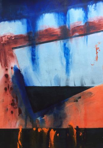 Firestorm acrylic on paper 22 x 30 [Framed]