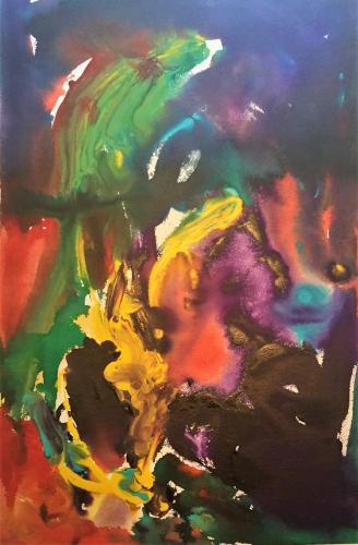 Coral jungle acrylic on watercolour paper 15 x 22