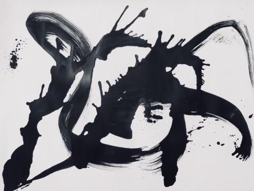 Pas de Deux ink on stone paper 24 x 30 (SOLD)