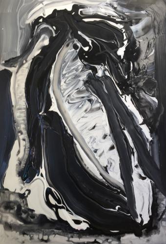 Avalanche acrylic on Terraskin  17.5 x 24.5