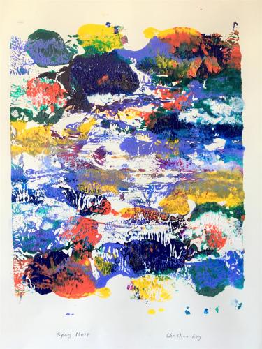 Spring Melt Acrylic on watercolour paper 15 x 22