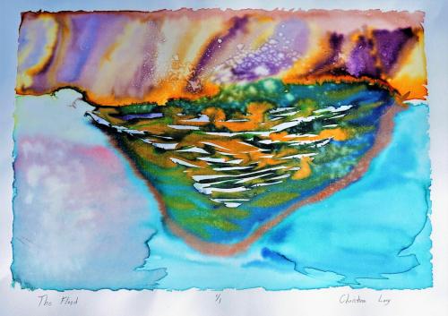 The Flood silkscreen monoprint