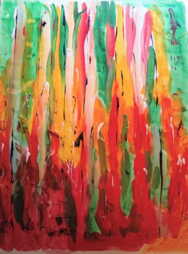 Kelp Forest Acrylic on watercolour paper